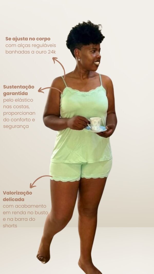 Shortdoll com rendinha - verde - Image 4